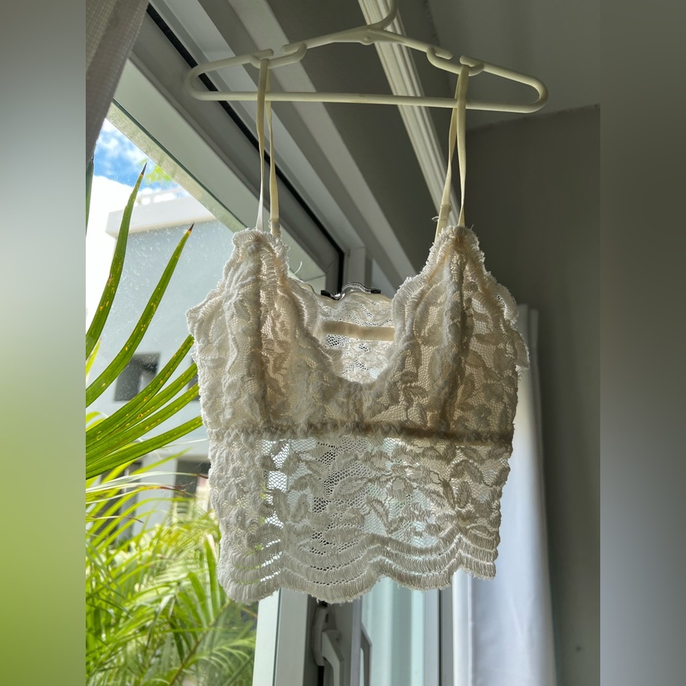 Zara white lace top